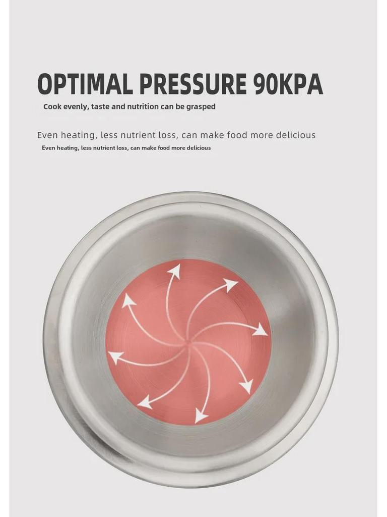 CLS 1,2 l selbstbetriebener Mini-Schnellkochtopf für 1–2 Personen – tragbarer Reiskocher für Camping und den Heimgebrauch, kompatibel mit Induktionskochfeldern.