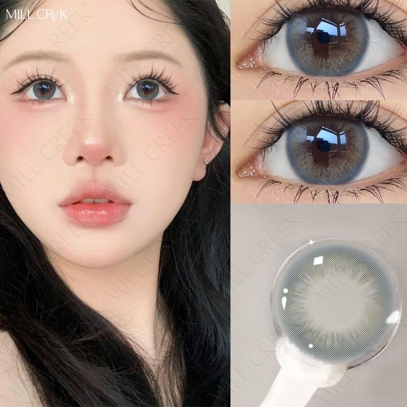 Mill Creek Renkli Kontakt Lens 14.5MM Anti UV Barbie Mavi/Yeşil/Kahverengi Kontakt Lens Yumuşak ve Rahat 1 Yıllık Kullanım