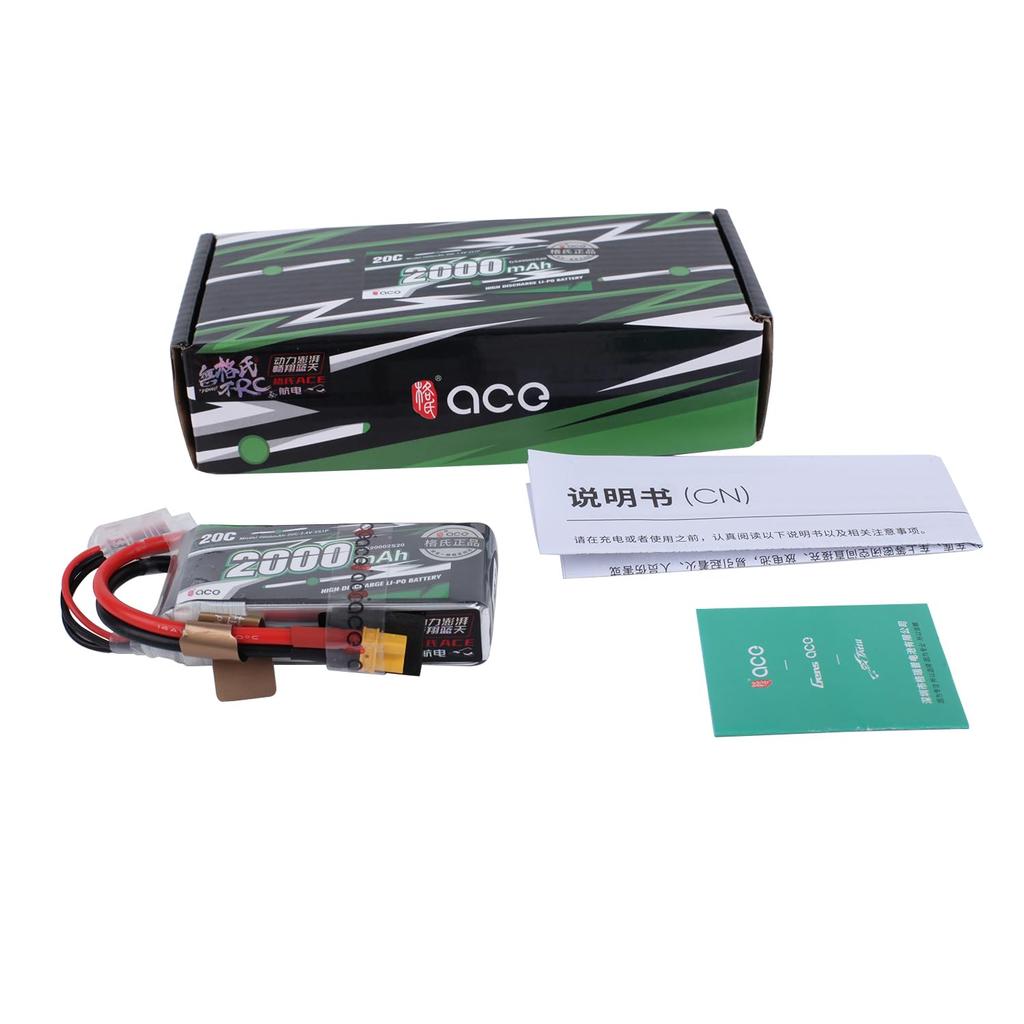 Gens ACE 7.4V 2000mAh 2S XT30 Connector 20C-7.4V-2S Li-Po Battery for RC Toys