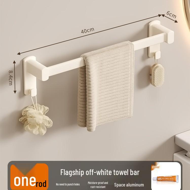 Stanzfreier Aluminium Doppelhandtuchhalter - Wandmontierte Badstange