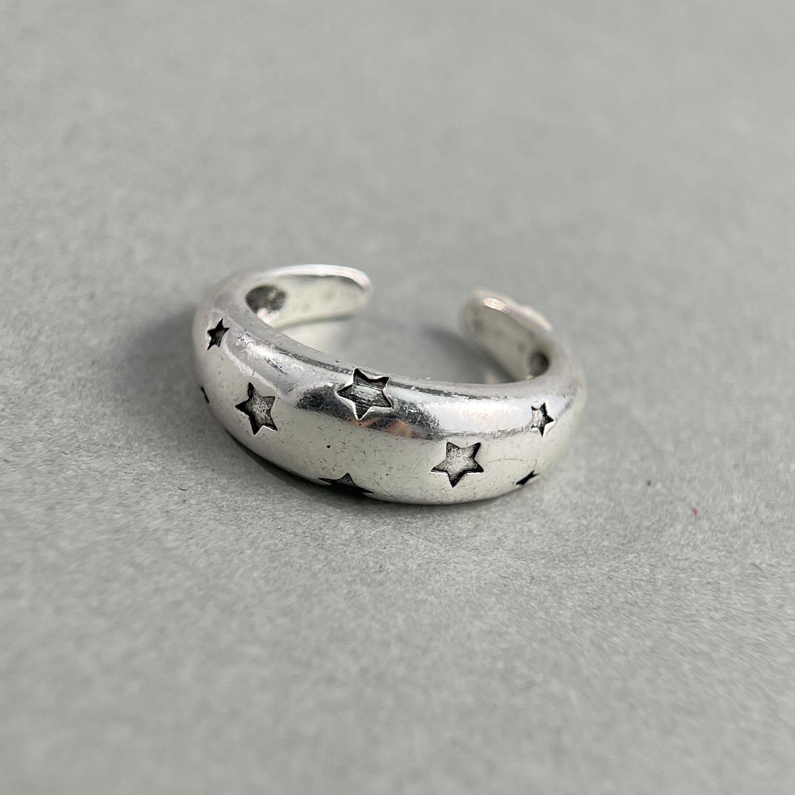 

925 Silver Rings For Women Vintage Handmade Adjustable Vintage Star Ring Fashion Female Bijoux Gift