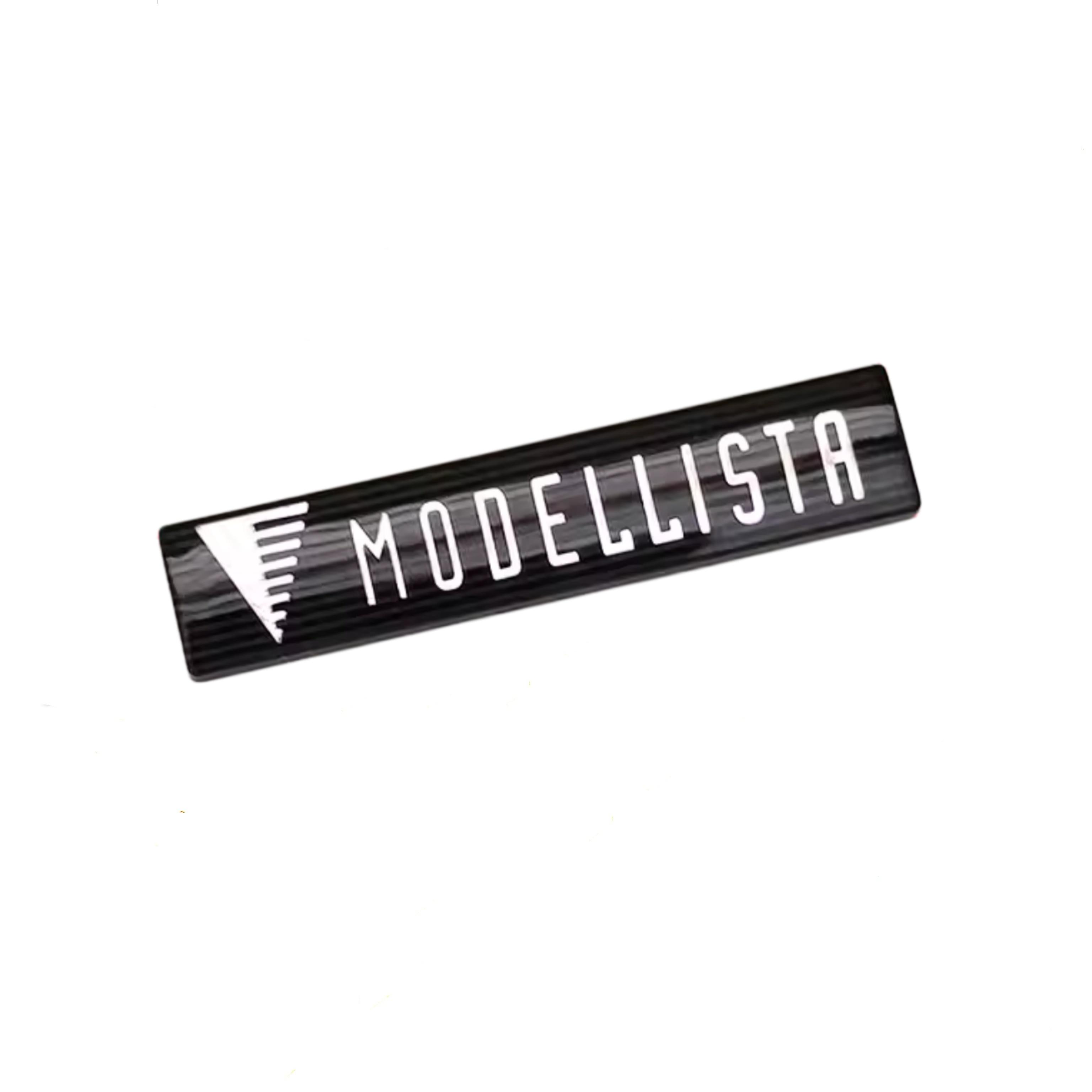 

1Pc 3D MODELLISTA Logo Car Front Lip Small Label Grill Fender Side Rear Trunk Badge Emblem Sticker for Alphard Vellfire and All Car чёрный