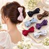 Strong Grip Bow Hair Clip Spring Mechanism High Ponytail Barrette  Special Occasion Styling