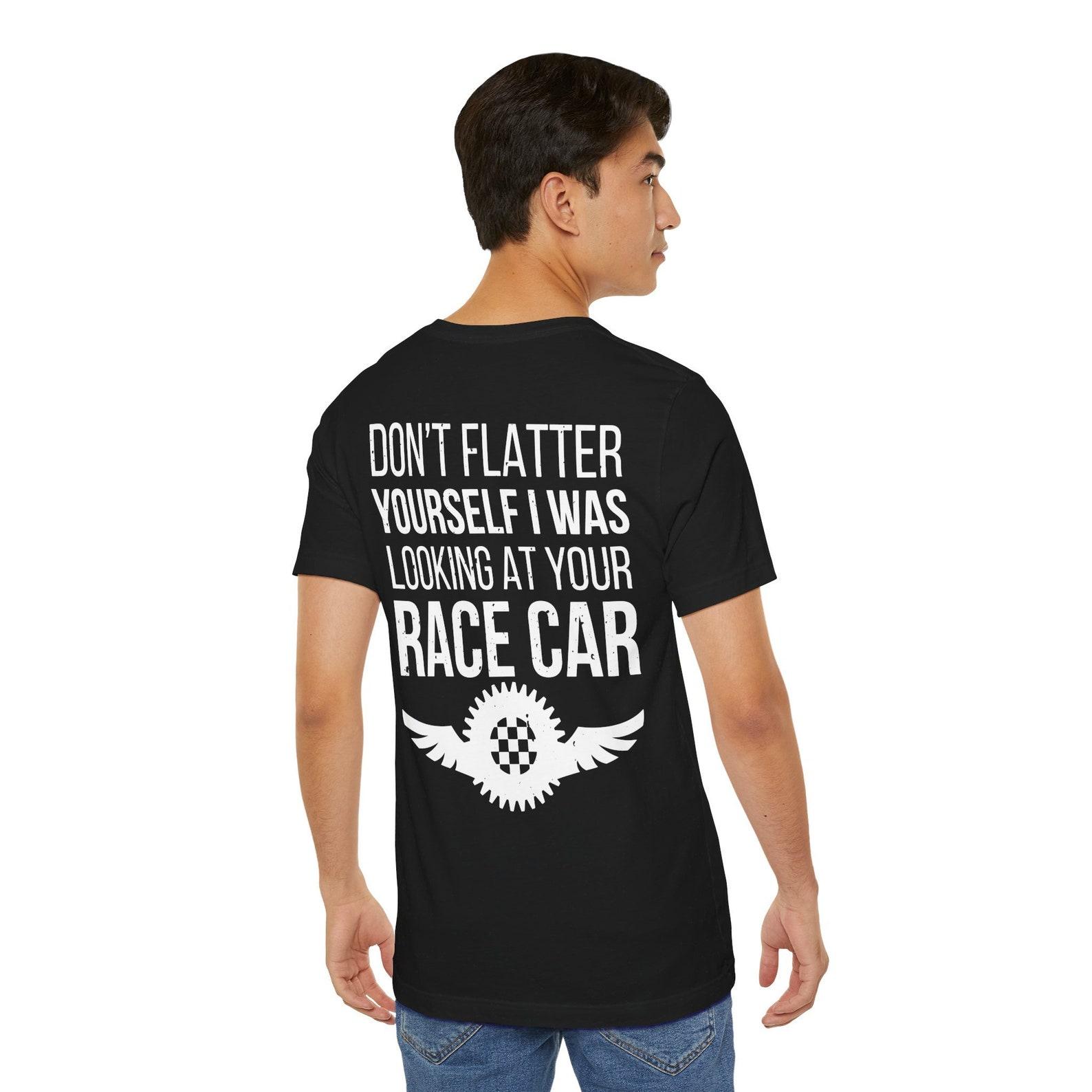 Funny Race Car T-Shirt, Car Guy Gift, Unisex Jersey Tee L