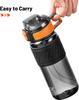 TKK 17 Borracce Sportive da 20oz con Cannuccia Borracce Tritan Durevoli Senza BPA Borracce a Prova di Perdita per Scuola Fitness Palestra Outdoor