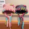 Lightweight Warm Ear Knitted Fleeces Hat Elastic Adjustables Kid Ear Protection Cap Windproof Tassels Straps Ear Muff Hat