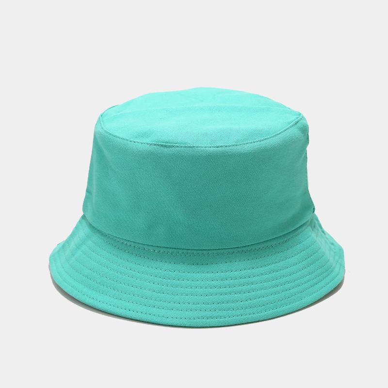 European and American New Solid Color Light Board Double-sided Bucket Hat Outdoor Sunscreen Simple Sun Hat Foldable Basin Hat