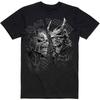 Men's Iron Maiden Senjutsu  Grayscale Heads T-shirt  Black
