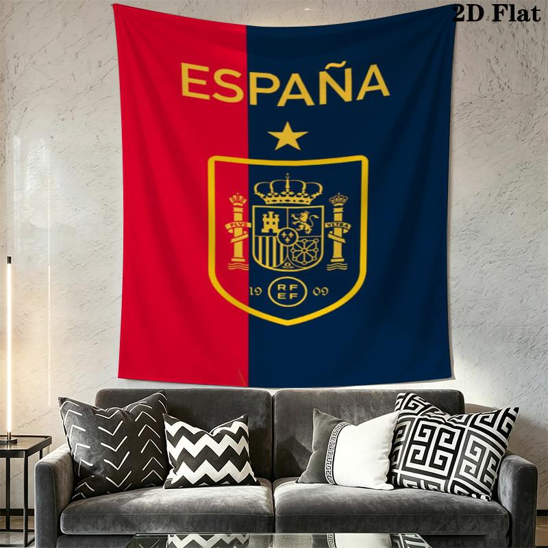 Spain national football team Wall Tapestry Aesthetic Wall Hanging Printed Fabric Blanket Decorative Tapestries for Bedroom Living Room Home Decor