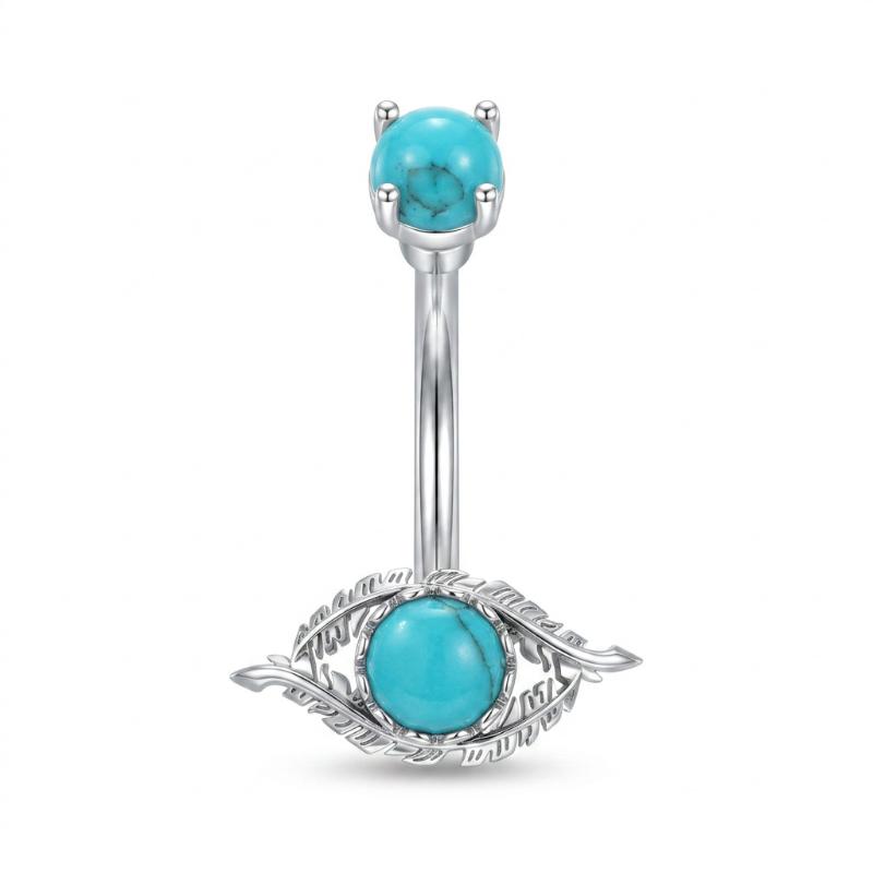Belly Button Rings Stainless Steel Mixed Style Purple Zircon Dangle Hypoallergenic Navel Rings for Gift Giving