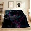 Custom Name Blue Eyes Connection Flannel Blanket Throw Blanket Soft Warm Sofa Bed Home Decor Unique Gift
