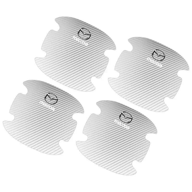 

2025 Hot 4Pcs Car Door bowl Sticker with Door Handle Bowl Scratch Protective Sticker For Mazda 3 6 MS MP RX8 Atenza Axela Demio серебряный
