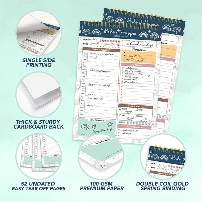 Daily To-do-list Planner Coil-binding Planner Daily Weekly Planner To-do-list Notebook Personal Appointment Book Diary