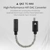 QKZ TC MAX Pro USB Type C To 3.5mm Headphone Amplifier Audio Decoder IEM AMP Mobile Phone Adapter HiFi DAC CX31993/KT02F20 Chip