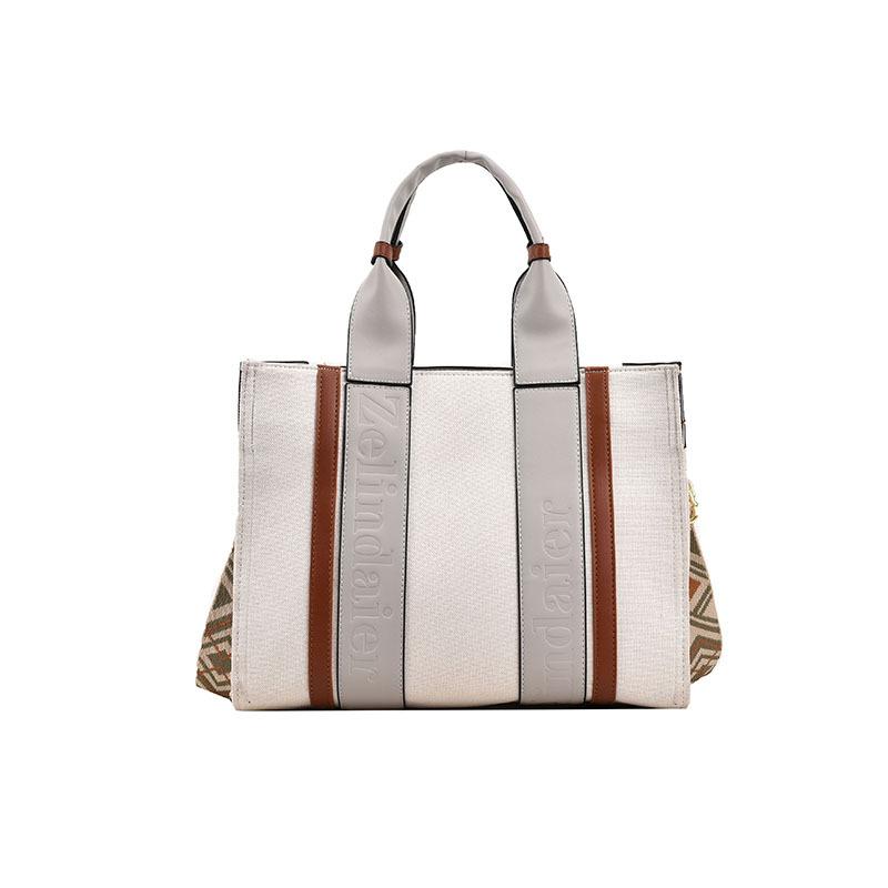 

Холщовая сумка женская большой вместимости новая весенне-летняя простая широкополосная сумка-мессенджер портативная сумка-тоут для поездок на работу