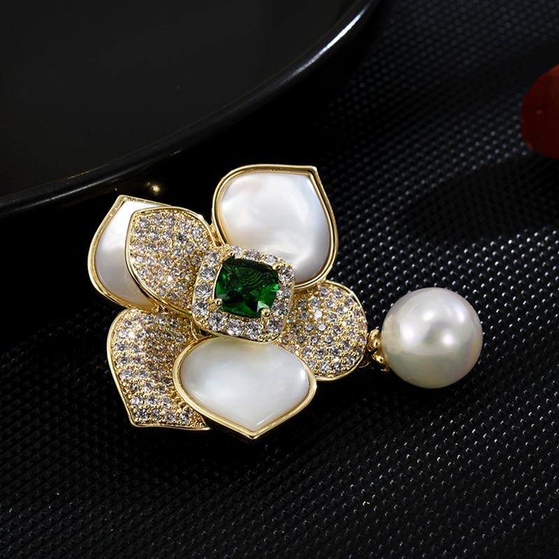 Senior Brooches Flower Leaf Brooch Pins for Women Suit Pendant  Fashion Brooches Jewelry