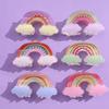 Candy Color Shark Clip Half-moon Shape Rainbow Hair Claw Women Hair Clip Printing Hairpins Cloud