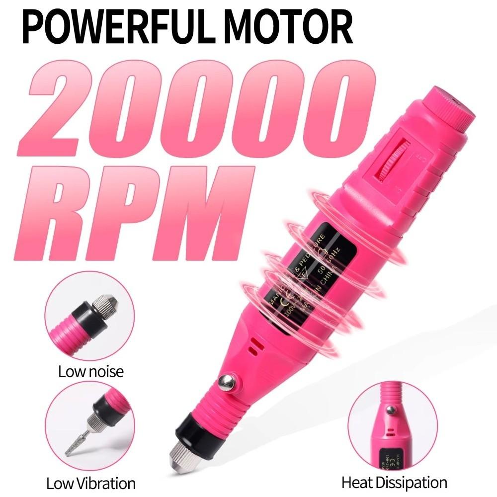 High-Speed Electric Nail Drill Machine Portable Manicure Mill Equipment  Nail Art Tools