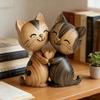 Carved Wooden Cats/Dog Figurines Table Ornament Cats/Dog Statue Sculptures Collectibles Home Decors Art Carving Work
