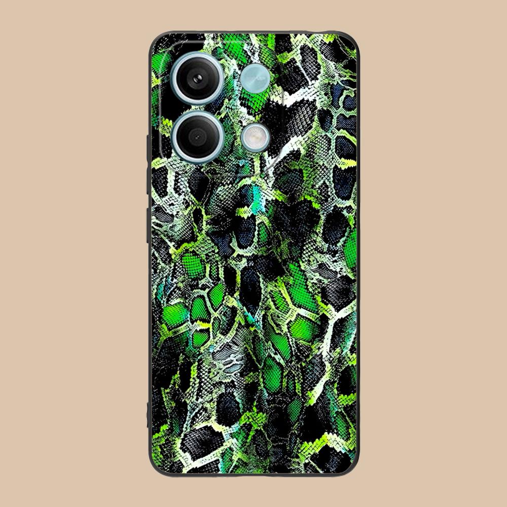 Snake Texture Mobile Phone Case for Xiaomi 15 14 13 12 Mi 11 T Ultra Lite Pro S X 5G Colour Printing Protective Cover Cellphones