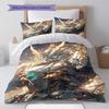 Gundam Chibi Mobile Suit Anime Bedding Set Duvet Cover Polyester Soft Bed Linen Set -QJY
