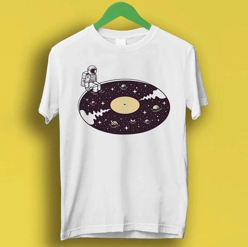Cosmic Sound Vinly T Shirt Astronaut Planets Solar System Sun Meme Gift L