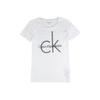 Round Neck Letter Breathable Straight T-Shirt Women Tops White 42E5175-100