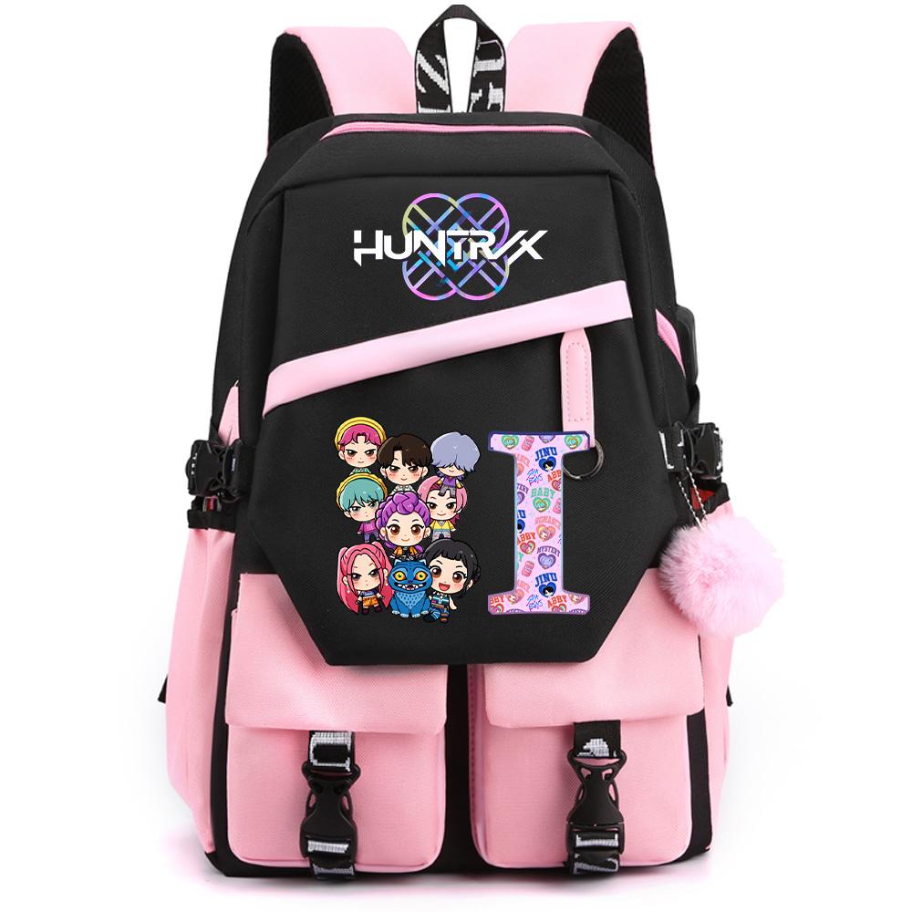 26 English Letter K-pop Demon Hunters Printed Large Capacity Backpack for Teenger Student Girl Boy Schoolbag Bookbag Women Waterproof Travel Bag