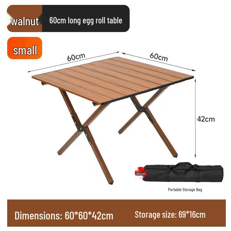 Folding Metal Carbon Steel Roll-up Camping Table and Chair Set