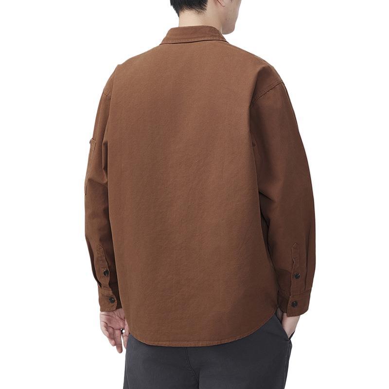Spring New Japanese Retro Men's Loose Long-sleeved Casual Cotton American Work Shirt