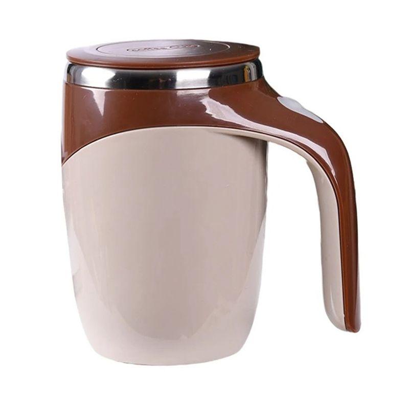 AEE4-Lazy Coffee Stirring Cup Auto Stirring Cup Magnetic Rotating Electric Milk Cup Mark Cup 304 Stainless Steel