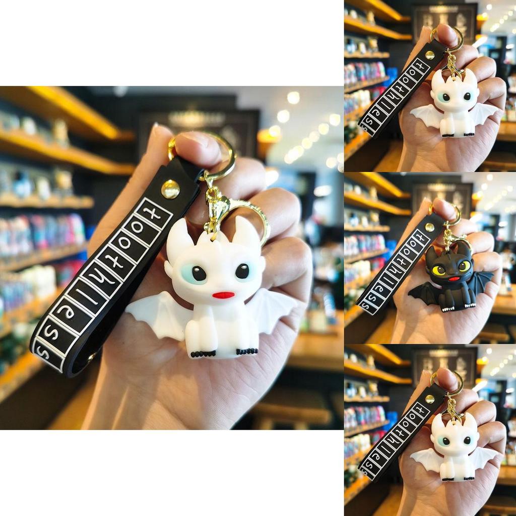 Toothless Dragon Keychain Silicone Pendant With Smile Design For Couples Gift And Accessories