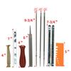 Metal File Set, Multi Functional File And Rasp Set 10 Piece, Non Slip PVC Universal File Handle, Flat File, Round Files, Portable Storage Bag
