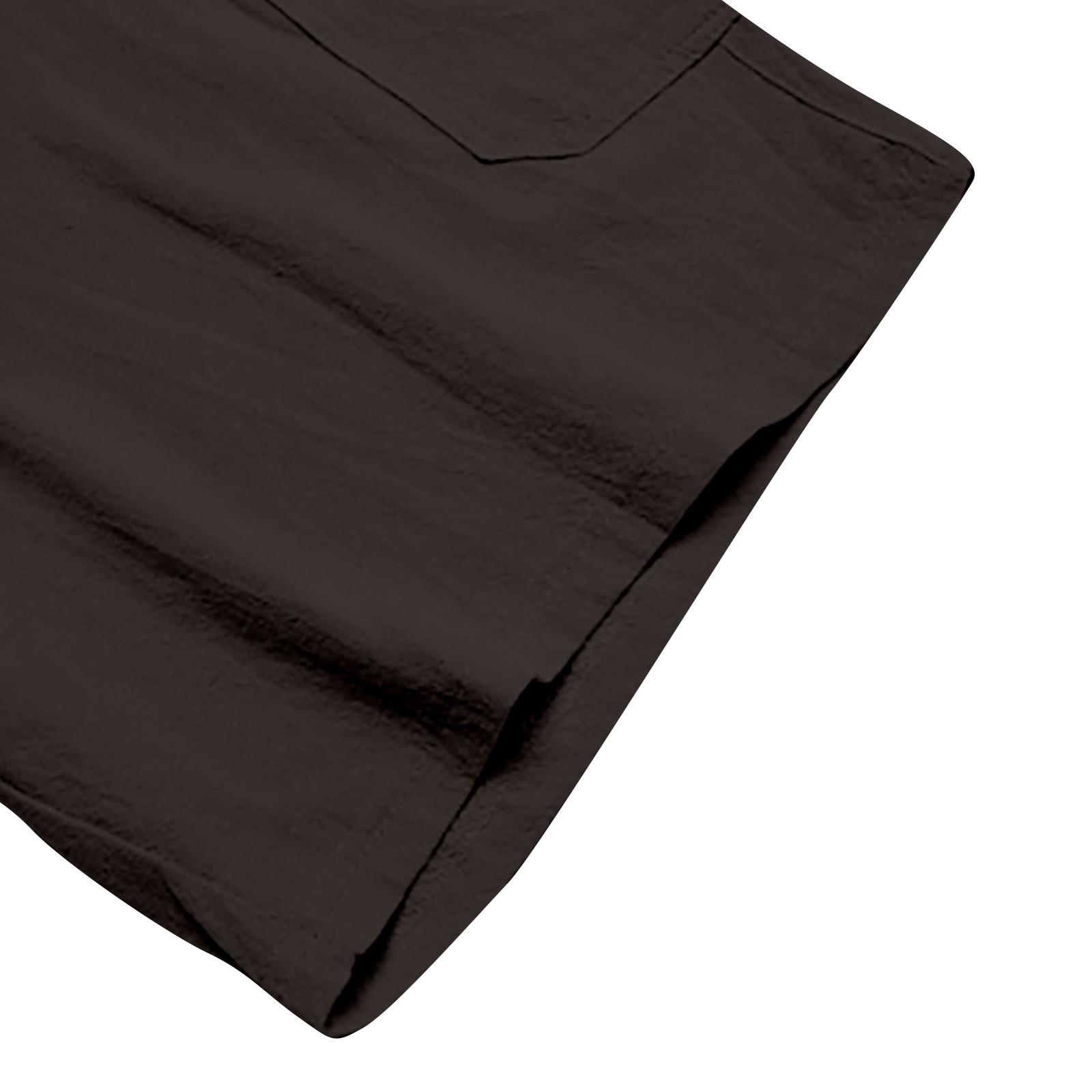 Мужские спортивные хлопковые льняные повседневные свободные шорты Повседневные пижамы — фото 5