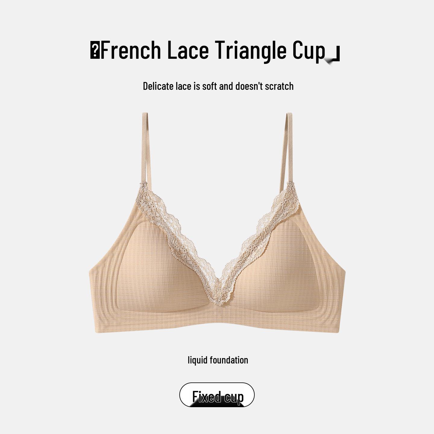 

Women s Push-Up Lace Bra - Deep V, Beautiful Back, Wire-Free, Comfortable & Breathable, Ideal for Small Busts. M (90-105 lbs)