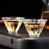 1-2 STÜCK 40ML Japanischer Stil Blütenblatt Kleine Teetassen Einzelne Tasse Spezielle Hitzebeständige Glas Teetasse Kristall Meistertasse Transparent