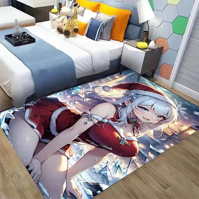 Japanese Anime Sexy Goddess Printed Carpet Game Otaku Anime HD Rug for Living Room Bedroom Deco Study Porch Bedside Non-slip Mat
