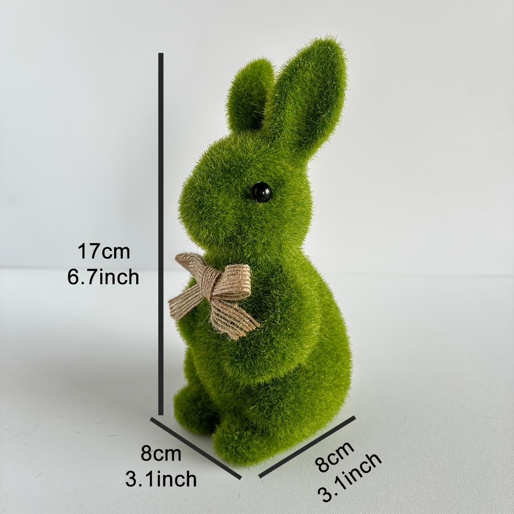 6.69inch Standing Moss Rabbit, Easter Garden Decoration, Indoor Potted Plant Decor, Moss Rabbit Ornament, Tabletop