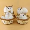 Simulation Plush Animal Toy Plush Animal Toy Animal Cat Doll Dog Stuffed Toy Basket Bunny Figure