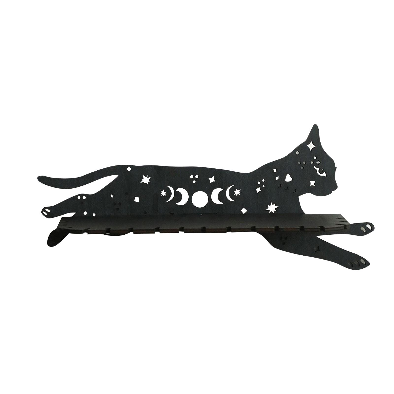 

Деревянная настенная полка для хранения кристаллов в виде животных Домашний декор Украшение Поделки One Size