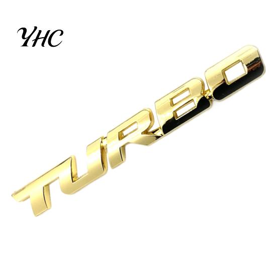 Cool 3D Alloy Metal Letter Turbo Car Motorcycle Emblem Badge Sticker Decal Decor