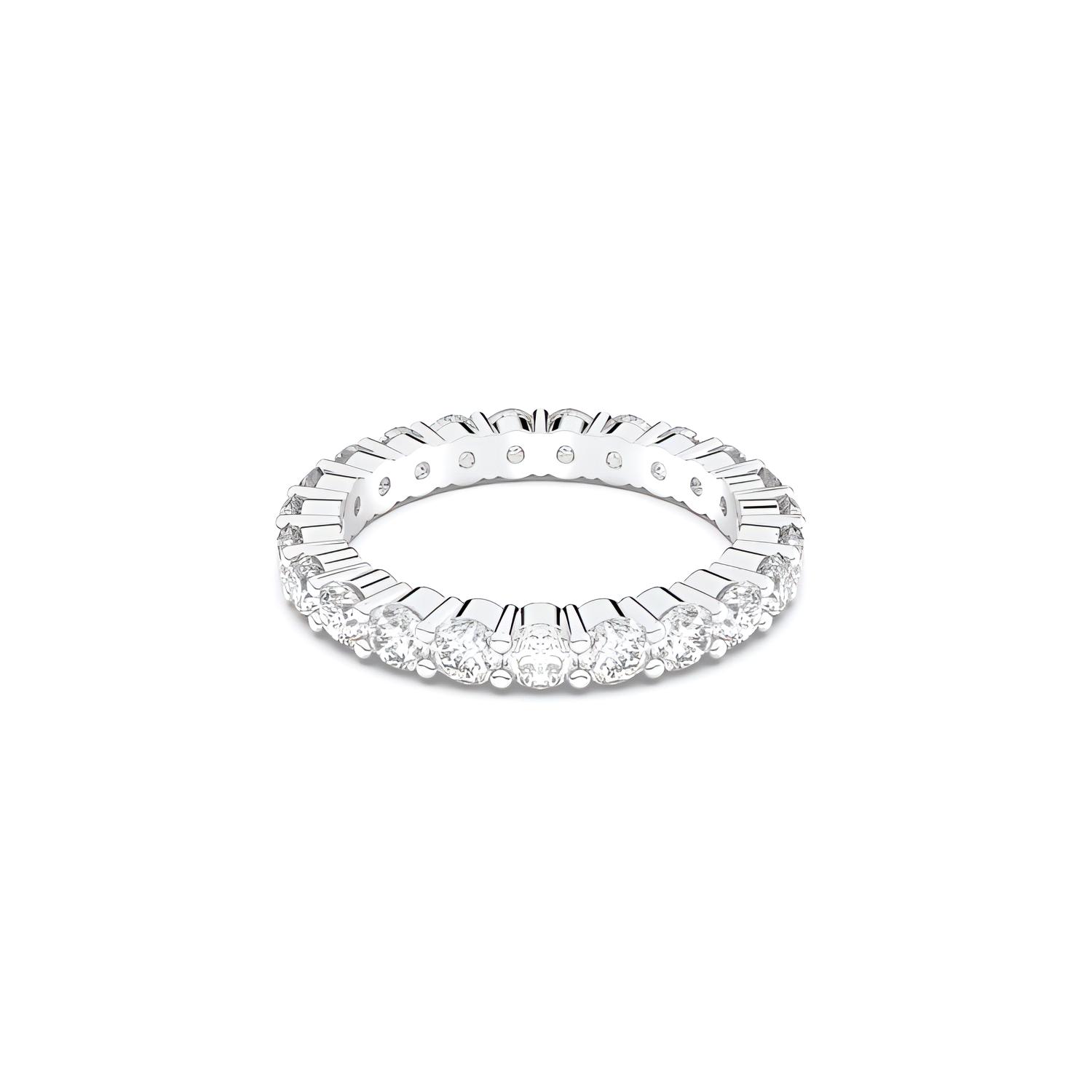 Swarovski Matrix Synthetic Cubic Zirconia Rings Womens Silver 55
