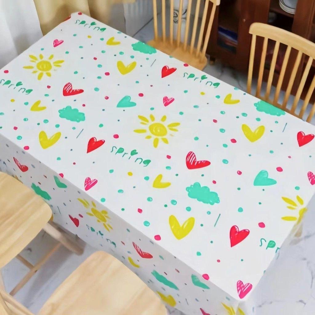 Disposable Starry Birthday Party PEVA Tablecloth - Rectangular, Waterproof & Oilproof