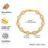 Tennis Bracelet for Women, Rhinestone 18K Gold Plated Iced Out Cubic Zirconia Link Fashion Stackable Bangles Jewelry