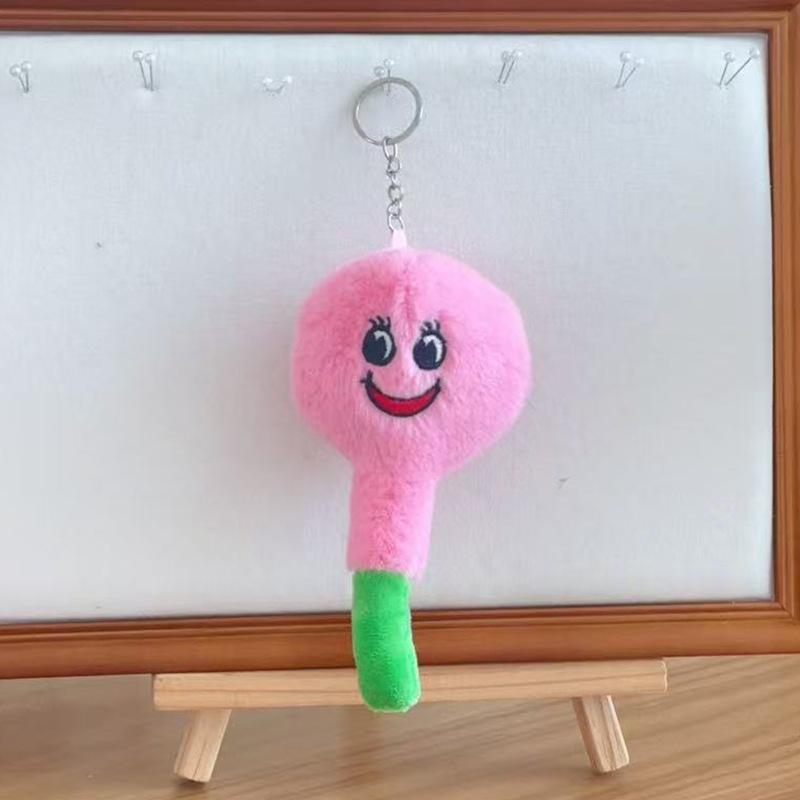 Creative Cute Funny Colorful Light Bulb Plush Doll Stuffed Toys Keychain Pendant Bag Charms Backpack Hang Ornaments Gift Keyring