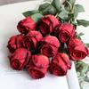 Simulation Flower Vibrant Color Thicker Petals Non-Withering Realistic Looking Bent Freely Decorative Fine Texture Single Branch Artificial Rose