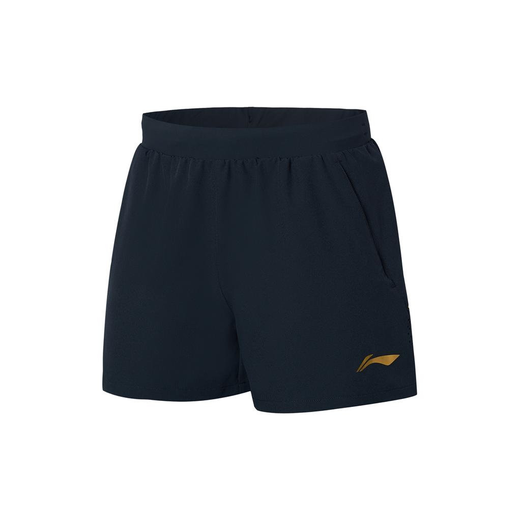 Li-Ning Champion Series Solid Color Logo Quick-Dry Sports Shorts Men Bottoms Black AAPT021-2