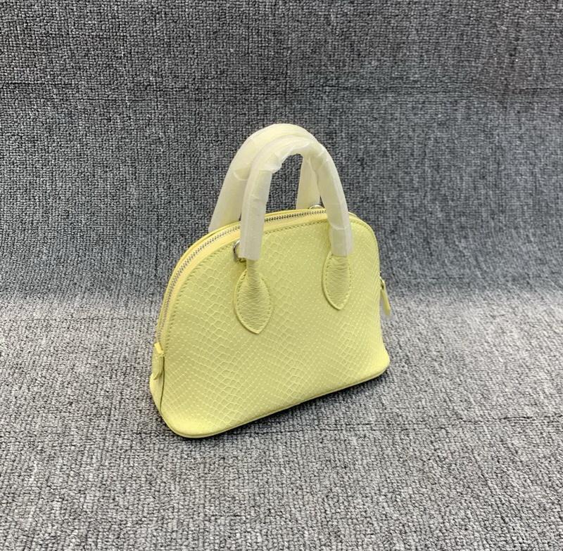 Genuine Leather Women's Bag, Snake Pattern Leather 18 Mini Small Bag, Shell Bag, Single-shoulder Hand-held Crossbody Bag