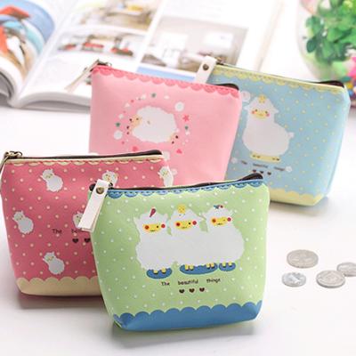 Neue Mädchen Kind Geldbörse Tier Baby Schafe Reißverschluss Fall PU Leder Brieftasche Tasche Beutel Guter Preis