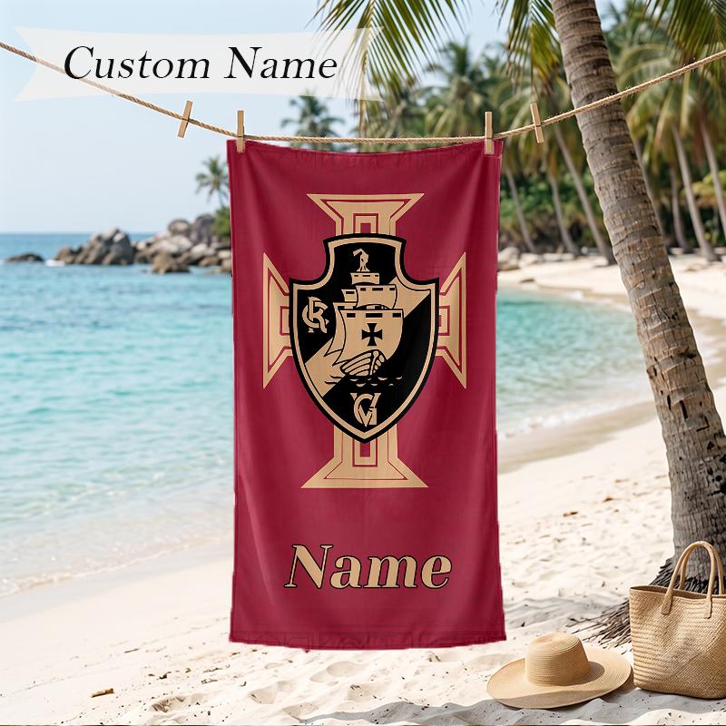 Vasco da Gama Strandtuch mit individuellem Namen, personalisiertes weiches Handtuch für Schwimmen, Strand, Reisen